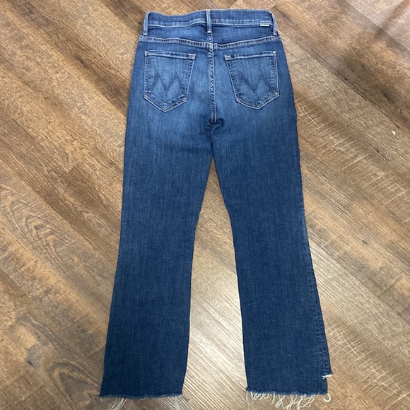 MOTHER INSIDER CROP STEP FRAY IN GIRL CRUSH HIGH WAISTED RAW HEM STRETCH DENIM - Picture 14 of 14